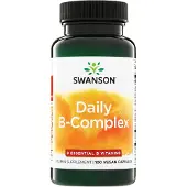 Swanson Health Daily B-Complex, vitamines B, 100 gélules végétales
