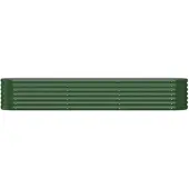 vidaXL Lit surélevé de jardin Acier galvanisé 224x40x36 cm Vert
