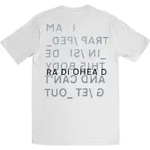 Radiohead Hommes, T-shirt, Trapped, Blanc, (L)