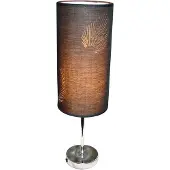 Näve Lampes de table - Lampe de table "SUNE", hauteur : 46 cm, lampe de table en métal et en tissu, de couleur noire, hauteur 46 cm, diamètre 14 cm, culot E14, interrupteur à cordon