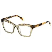 Furla Lunettes de Vue - - VFU767V - Acétate - Vert transparent brillant - Femme