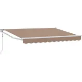 vidaXL , store enroulable de couleur taupe, dimensions 3,5 x 2 m, en polyester et métal