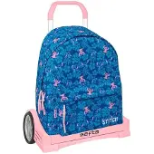 Safta Evolution Stitch Lio 20.79l Wheeled Backpack Bleu Enfants
