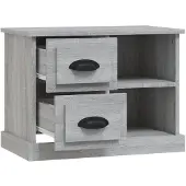 vidaXL Table de chevet sonoma gris 60x35,5x45 cm