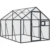 vidaXL Volière Anthracite 1,79x3x1,85 m Aluminium
