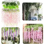 Nobo Kids Guirlande artificielle de glycine, 12 pièces, rose clair