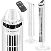 Kesser - Ventilateur tournant avec télécommande, écran LED, ventilateur de table, climatiseur
