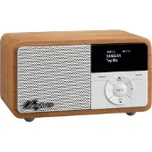Sangean DDR-7X radio de table DAB+, FM AUX, Bluetooth verrouillage des touches, bois rechargeable (couleur claire)