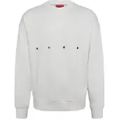 HUGO Sweat-shirt 'Darislong' noir / blanc naturel