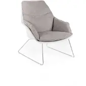 STONES Chaise empilable Cleo en similicuir rembourré avec structure en métal blanc - Assise et dossier ergonomiques - Design moderne