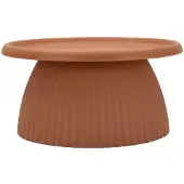 Mauro Ferretti Table Basse Rouge Geax - Grande Table Basse En Plastique, Ø 70 X 35 Cm, Design Moderne Et Sculptural