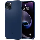 Spigen Silicone Fit Mag Magsafe Iphone 14 Plus Bleu Marine (Apple iPhone 14 Plus), Coque pour téléphone portable, Bleu
