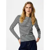 Pieces T-shirt 'PCLaya' noir / blanc