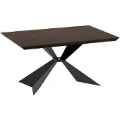 STONES Stark Table Fixe (160X90 Cm) En Placage Noir