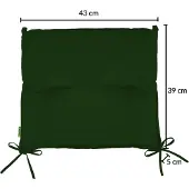 Detex Lot de 6 coussins vert pour chaises ou fauteuils 43x39x5cm