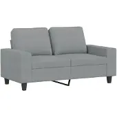 vidaXL Ensemble de canapés 2 pièces gris clair Tissu