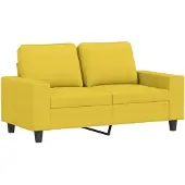 vidaXL Ensemble de canapés 2 pièces jaune clair Tissu