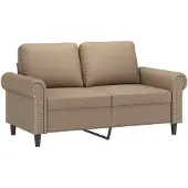 vidaXL Ensemble de canapés 2 pièces avec coussins Cappuccino-Brun Similicuir