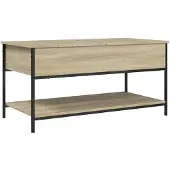 vidaXL Table basse chêne Sonoma 100x50x50 cm bois composite et métal