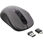 InLine 3-en-1 - Souris - optique - 5 boutons - sans fil - 2,4 GHz, Bluetooth 4,0 - USB / récepteur sans fil USB-C - gris/noir (55363)
