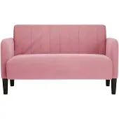 vidaXL Canapé deux places rose 109 cm velours