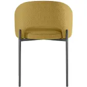 STONES Tabouret de cuisine Fox avec assise rembourrée gris foncé et structure en métal noir, design moderne et élégant - Fox