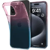 Spigen Coque Spigen Liquid Crystal pour iPhone 15 Pro - rose et bleu