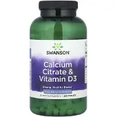 Swanson Health , Citrate de Calcium et Vitamine D3, 250 Comprimés
