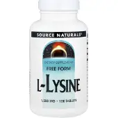 Source naturals , L-Lysine, 1 000 mg, 100 Comprimés