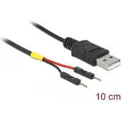 DeLOCK Câble d'alimentation USB de type A vers 2 connecteurs mâles, 10 cm