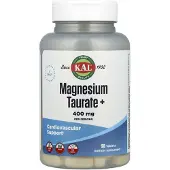 Kal magnsium taurate 400 mg plus coenzyme vitamine b6 complment de magnsium chl fonctionnement du muscle sain nerveux et soutien cardiaque G