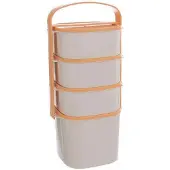 Orion Boîte à lunch en plastique à 4 compartiments, 2 l, 3 x 1,15 l