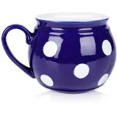 Orion Mug en céramique à pois bleus 850 ml