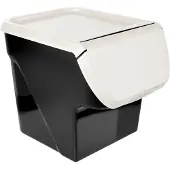 B2X Bac à fruits et légumes avec couvercle, gris cendré, 13 l