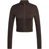 Adidas Workout Essentials Knit Full Zip Sweatshirt Marron L Femme