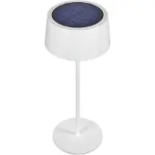 RealPower LED-Solar Tischlampe dimmbar mit Akku,weiss