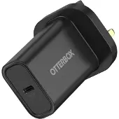 Otterbox UK Chargeur mural à chargement rapide (30 W, 1 portion), Chargeur USB, Noir