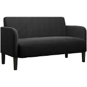 vidaXL Canapé causeuse noir 109 cm velours