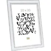 Deknudt Cadre photo blanc avec accent marron 20x30 S221H3