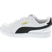 Puma Schuffle Jr : Baskets plates pour garçons, couleur blanche, chaussures de sport décontractées pour enfants