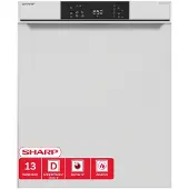 Sharp - QW-NA1CU47DW-DE - Lave-vaisselle sous plan - 60 cm - blanc