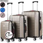 Monzana Valise rigide Exopack - Bagage taille XL Champagne 116L