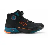 Alpinestars CR-X, chaussures Drystar ,Noir/Pétrole/Orange Néon ,9.5 US