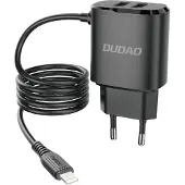 Dudao Chargeur 2x USB Lightning 12W Noir KP14090