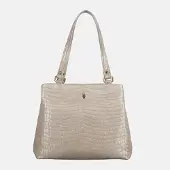 Wojewodzic OLIVIA - Sac à main en crocodile verni beige