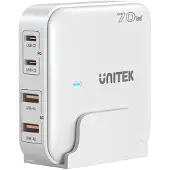 UNITEK International Tischladegerät GaN 70W 2x USB-A 2x USB-C