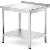 Hendi Table de salle à manger murale avec rebord et étagère 80x70x85 cm - 812716