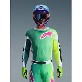 Alpinestars Maillot Racer Portl 2026 Green White Black, Taille: XL