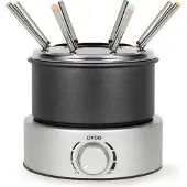 Livoo Elektrisches Fonduegerät, Set à fondue, Noir, Argent