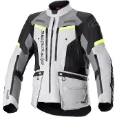 Alpinestars Bogotá Pro, veste textile Drystar ,Gris Clair/Gris Foncé/Jaune Néon ,L